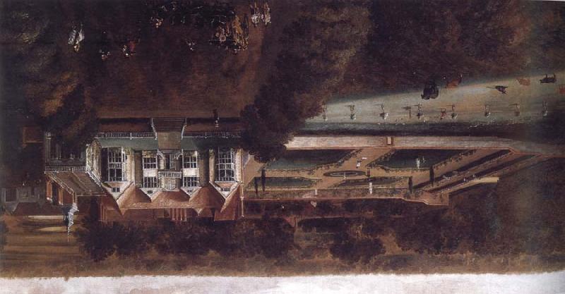 unknow artist The Garden of Durdans House,Epson,Surrey Probably laid out in the 1630 and updated after 1660 oil painting image